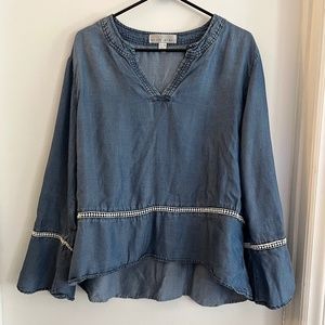Kelly & Renee Blue Blouse XL $8